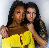 Hannah and Danielle in the Studio