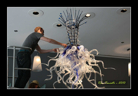 Packing up Chihuly Glass