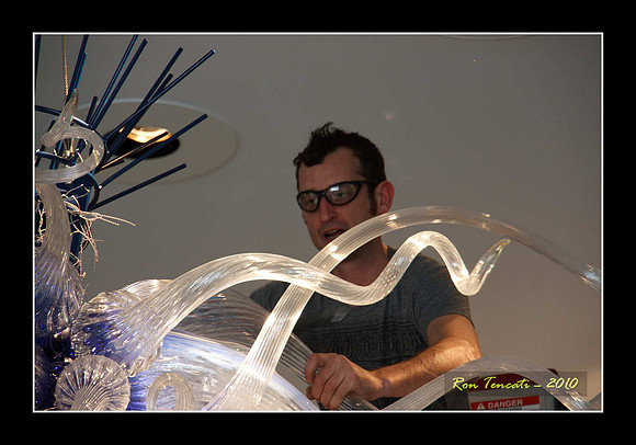 Packing up Chihuly Glass