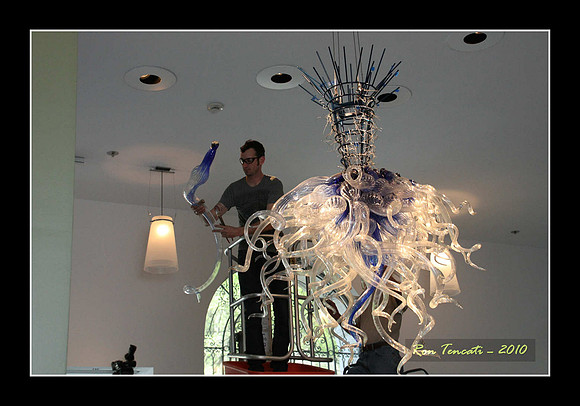 Packing up Chihuly Glass