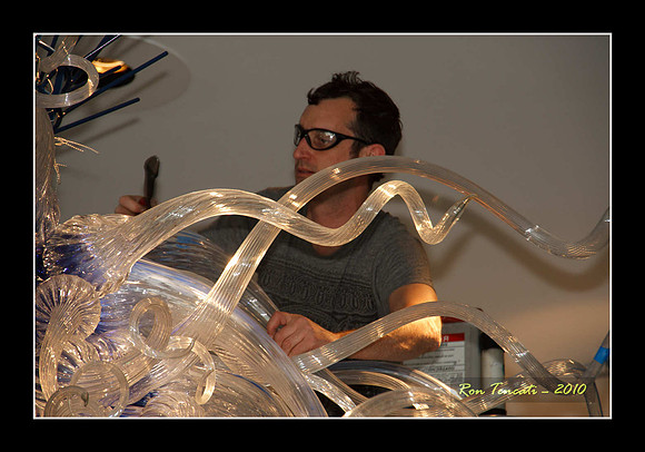 Packing up Chihuly Glass